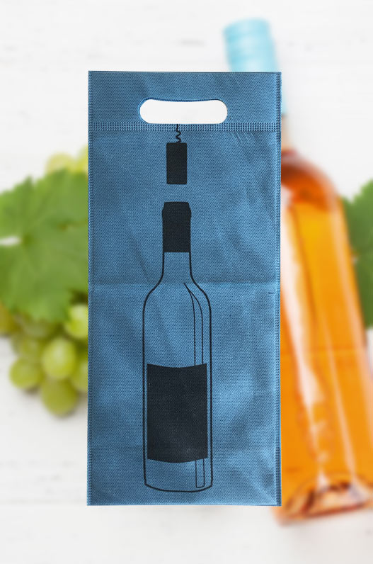 Eco Bolsa para vinos reutilizables de TNT o friselina. Personalizadas impresas con tu logo. 3r bolsas